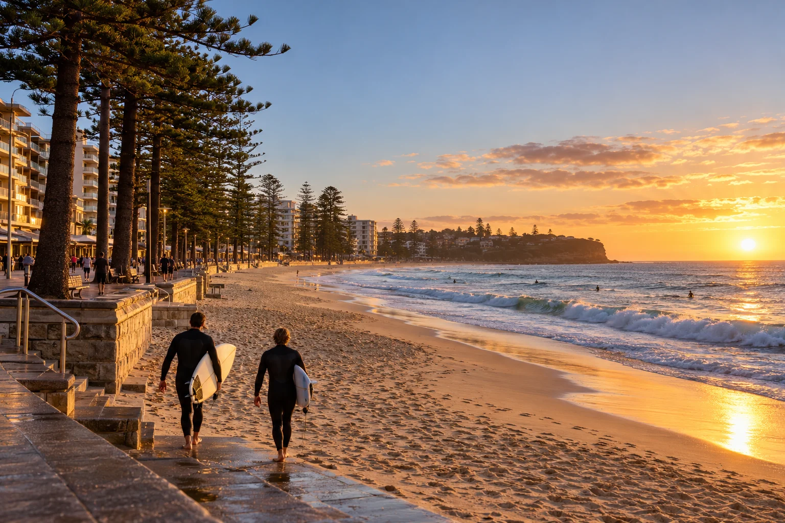 Illustrative Manly destination scene: Manly Beach
